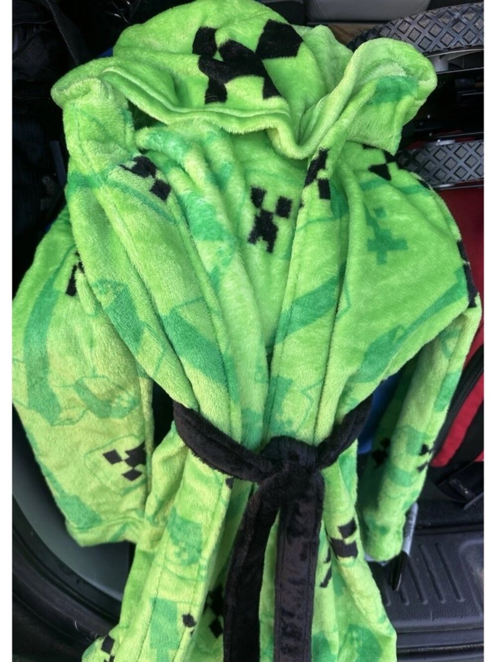 Minecraft Robe, Long Sleeve with Hood, Child's Size 8, Super Soft, NWT